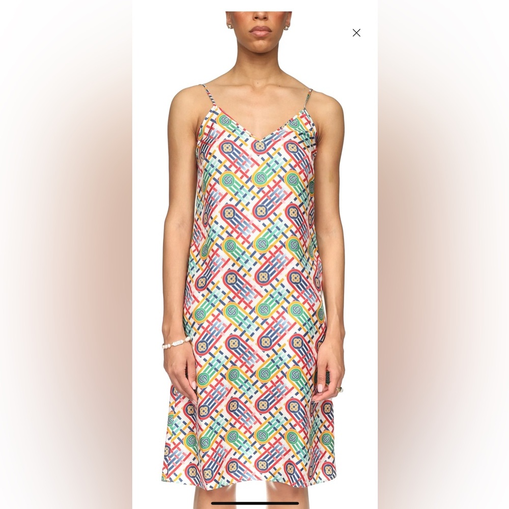 NWT $855 Casablanca Slip Dress, 100 % SILK, Made in Italy Size FR 36 ,UK 8, US 4